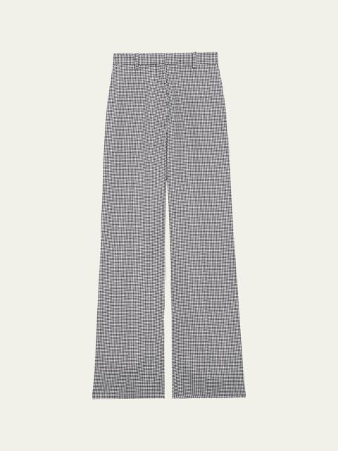 Theory Houndstooth Classic Straight Trousers