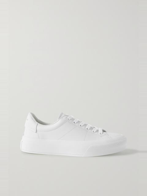 City Court logo-detailed leather sneakers