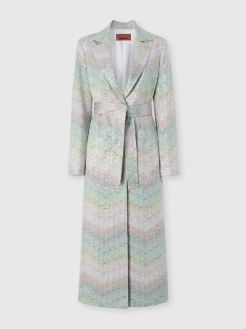 Missoni Duster coat with belt and sequin applications