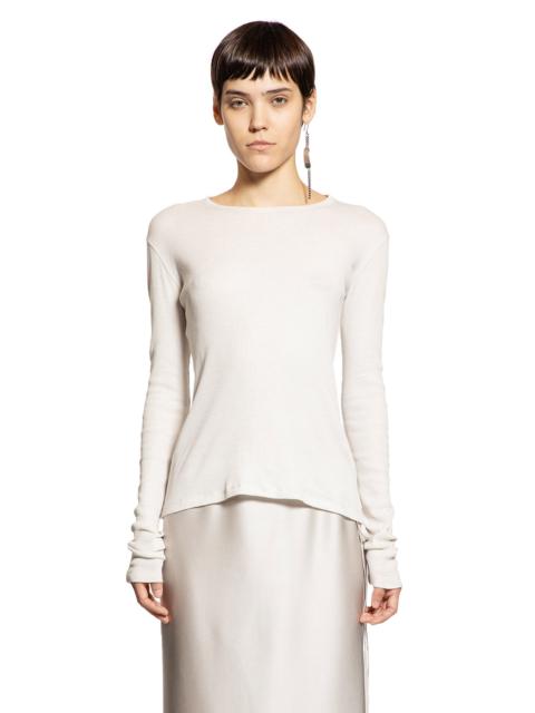 Ann Demeulemeester Fiene-Long-Sleeve-T-Shirt-In-Cotton-Rib-Jersey