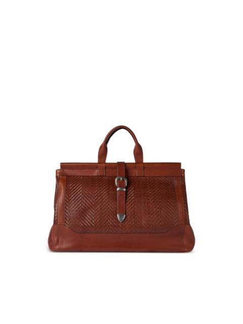 Brunello Cucinelli leather holdalls bag