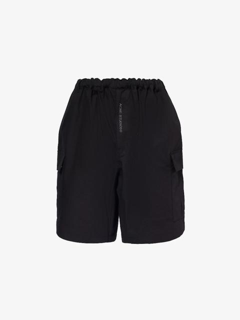 Prudento flap-pocket relaxed-fit cotton shorts