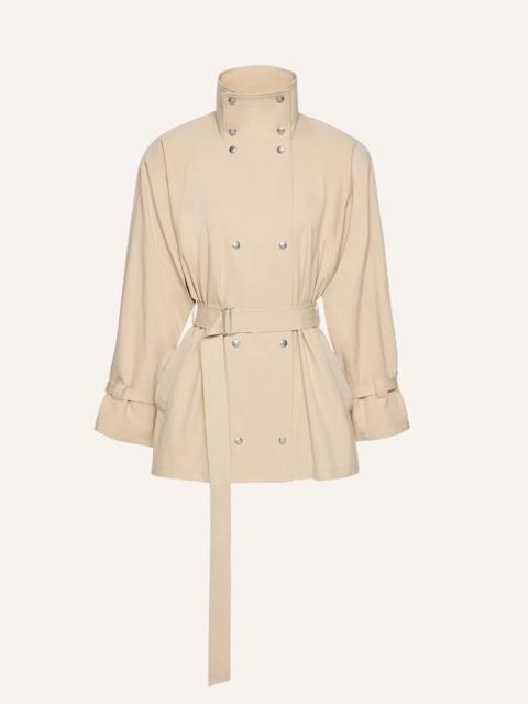 MAGDA BUTRYM Cotton high collar trench in beige