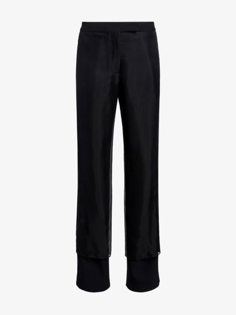 Proenza Schouler Teddy Pant in Wool Twill Suiting with Organza