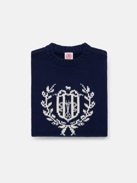J. PRESS J. PRESS CREST INTARSIA KNIT COTTON SWEATER