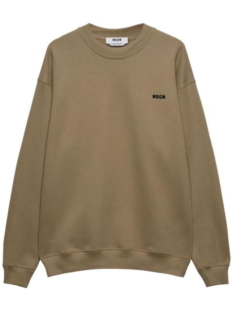 MSGM logo-print cotton sweatshirt
