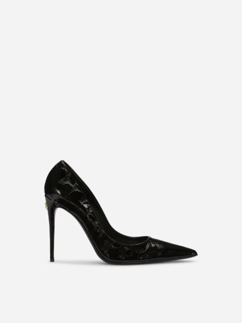 Dolce & Gabbana Tortoiseshell-print patent leather pumps