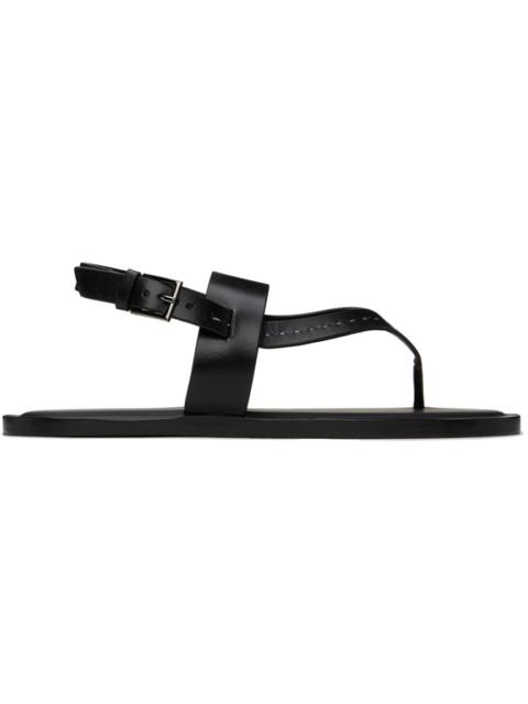 Max Mara Black Thongstitch Sandals