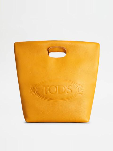 Tod's SHOPPING TOTE IN LEATHER MEDIUM - YELLOW