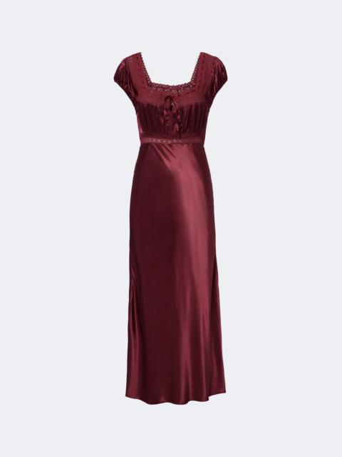 RIXO Maeva lace-trimmed satin midi dress