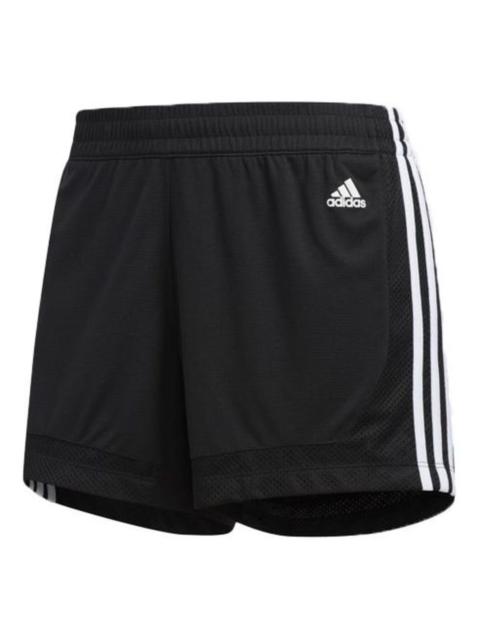 adidas (WMNS) adidas 3-Stripes 5-Inch Mesh Shorts 'Black White' EB3894