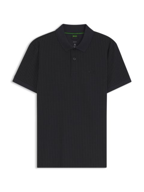 BOSS COTTON-PIQUÉ POLO SHIRT WITH ALL-OVER PRINT