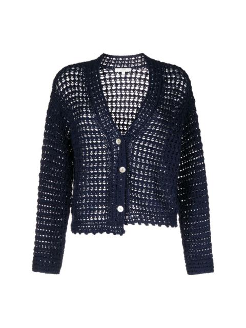 Vince crochet V-neck cardigan