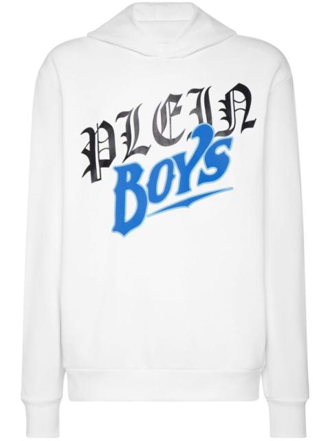 PHILIPP PLEIN logo-print cotton hoodie