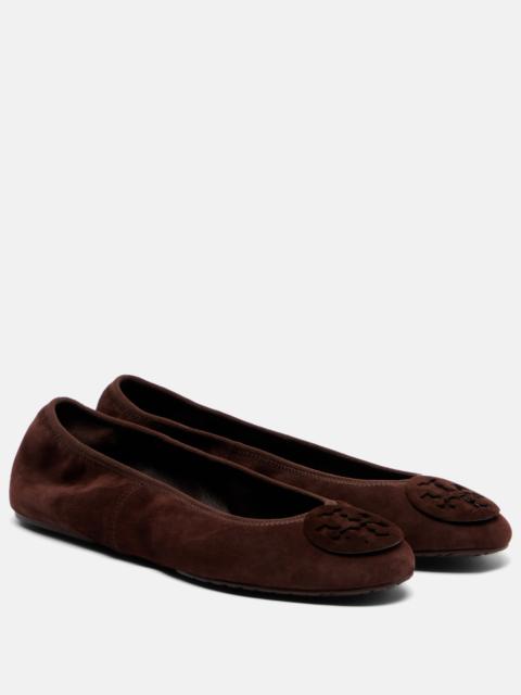 TORY BURCH Reva Travel suede ballet flats