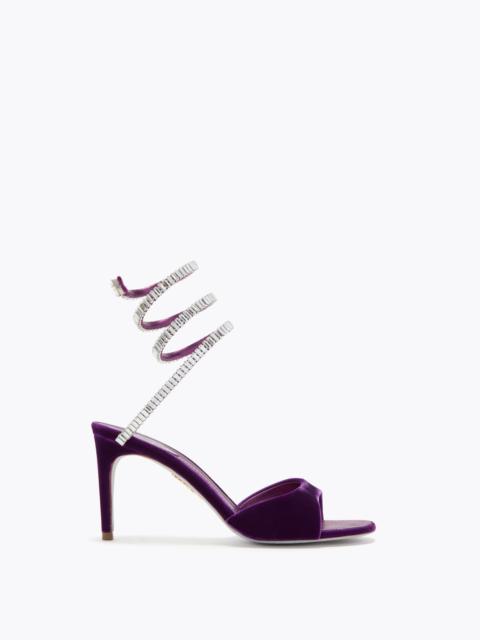 RENE CAOVILLA CLEO SPARK SANDAL IN PORPORA VELVET 80