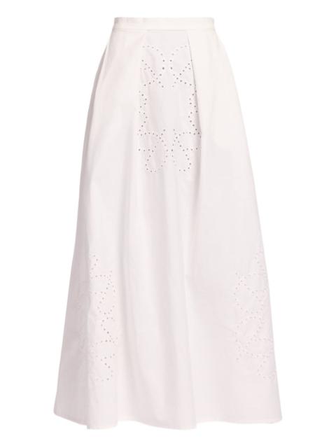 ELIE SAAB monogram-embroidered skirt