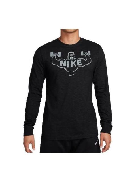 Nike Nike Dri-FIT Long Sleeve Fitness T-Shirt 'Black' FJ2405-010