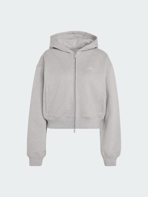 adidas ESSENTIALS FLEECE CROPPED FZ HOODIE