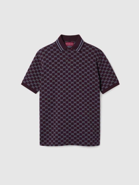 GUCCI GG cotton piquet jacquard polo shirt
