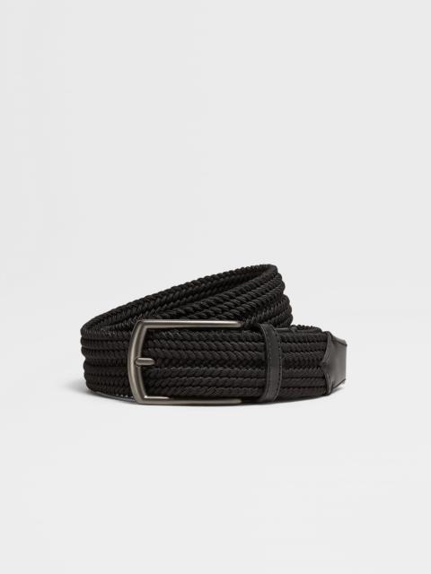 ZEGNA BLACK RAYON BELT