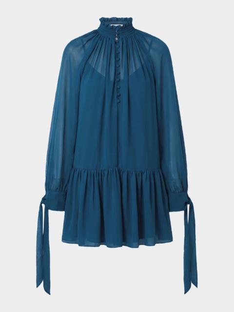 NICHOLAS Eliza Georgette Flounce Mini Dress