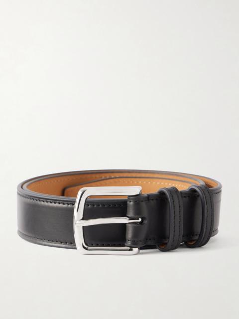 GEORGE CLEVERLEY 3.5cm Leather Belt Black