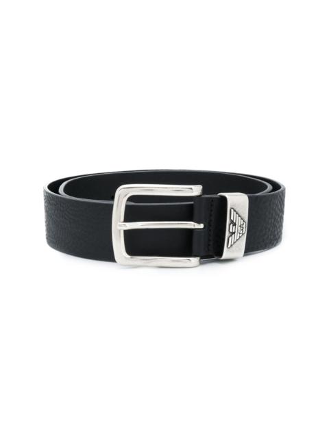 EMPORIO ARMANI logo plaque belt