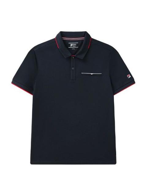 FILA FILA Red Colorblock Logo Short Sleeve polo Blue F11M121120F-NV