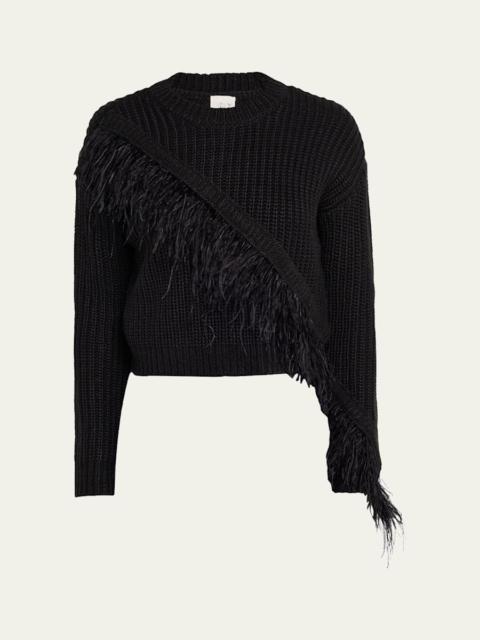 Cinq à Sept Kaelie Feathered Fringe Sweater