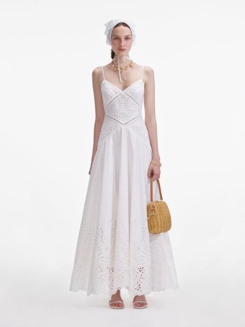 ワンピース SELF-PORTRAIT Woman Dress White 015SW WHITE White Jersey Cut Out Midi Dress – self-portrait-EU