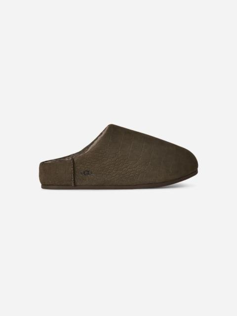 UGG ® Women's Elea Embossed Slip-On Sheepskin Slippers in Dense Smoke