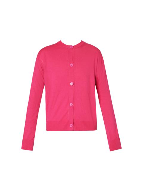 Knit Cotton-Silk Cardigan pink
