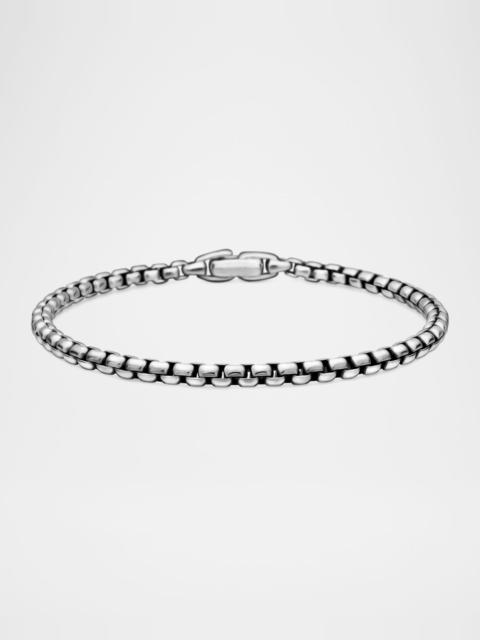 DAVID YURMAN Men's 4mm Box Chain Bracelet in Silver