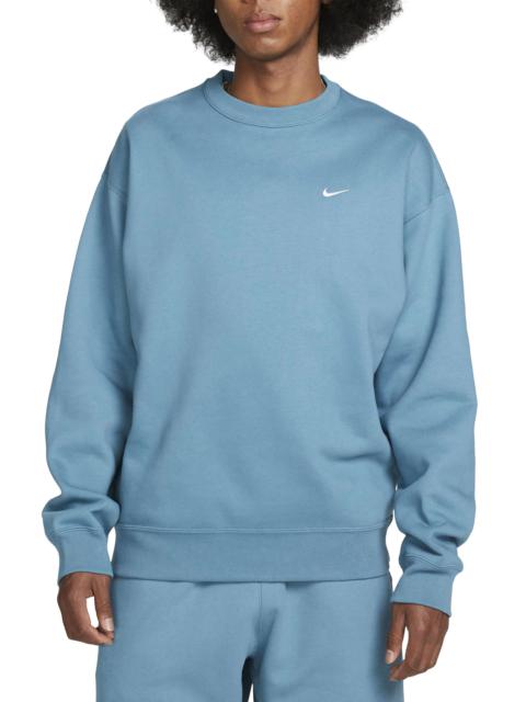 Solo Swoosh Oversize Crewneck Sweatshirt in Noise Aqua/White