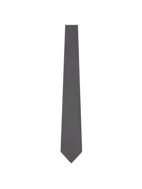TOM FORD Black & White Jacquard Tie