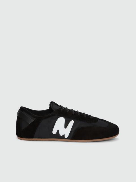 MSGM Black Super Flat suede sneakers