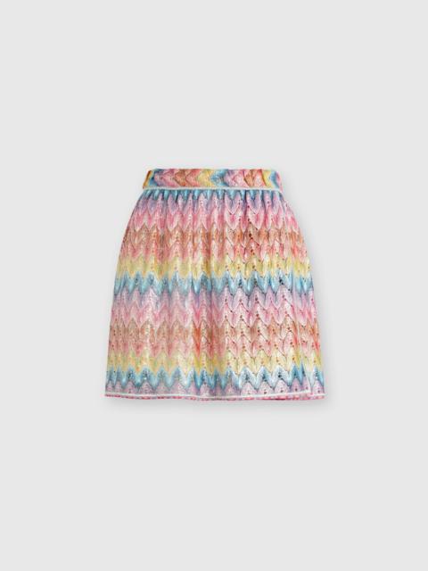 Missoni Wrap skirt in coated cotton-blend lace