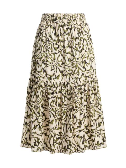 MISA Women's Itzel Floral Midi-Skirt - Abstract Flora Burst