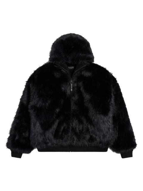 BALENCIAGA Women's Ski Zip-Up Hoodie - Black