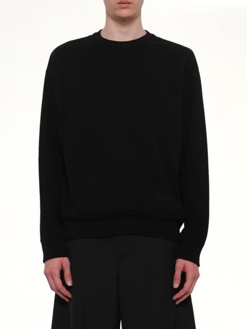 Wooyoungmi Baseball Logo Sweater in Black