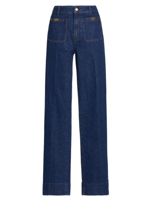 PAIGE Women's Sasha Stretch Cotton Straight-Leg Jeans - Enfield