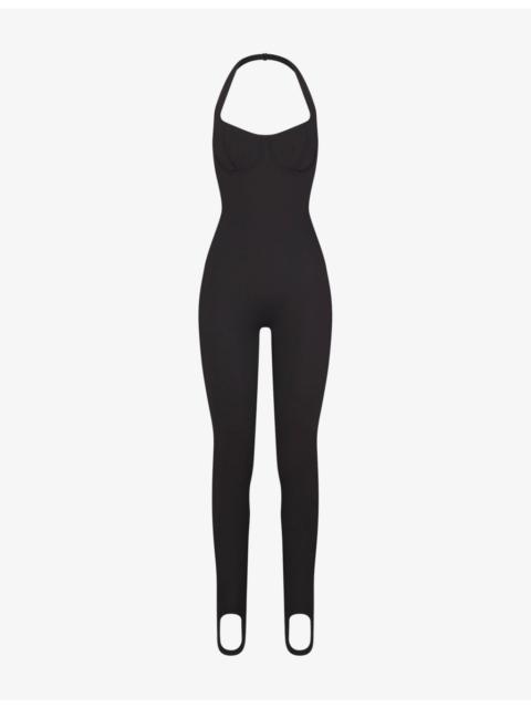 SKIMS Halter Stirrup Stretch-Jersey Catsuit