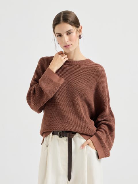 Brunello Cucinelli Cotton sparkling net sweater