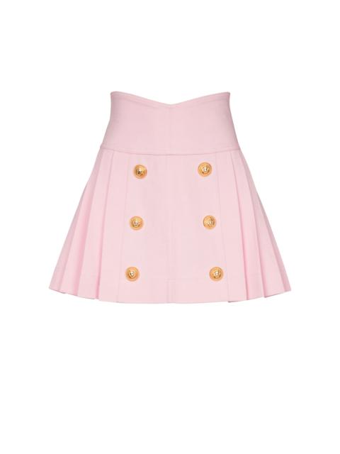 Balmain Pleated denim skirt