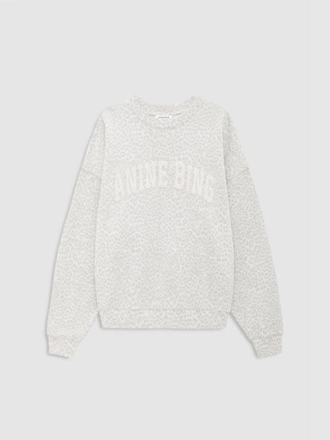 ANINE BING Miles Sweatshirt Anine Bing - Washed White Leopard