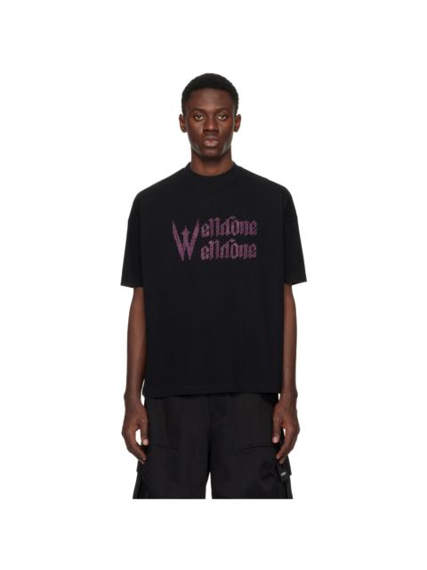 We11done Black Crystal-Cut T-Shirt