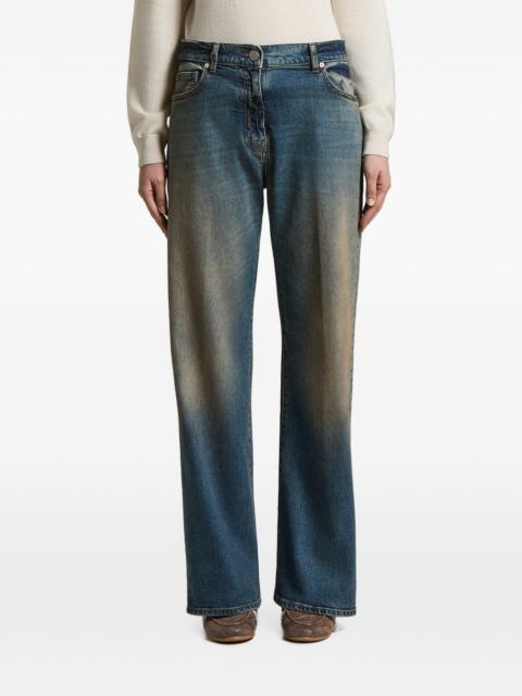 PESERICO faded wide-leg jeans