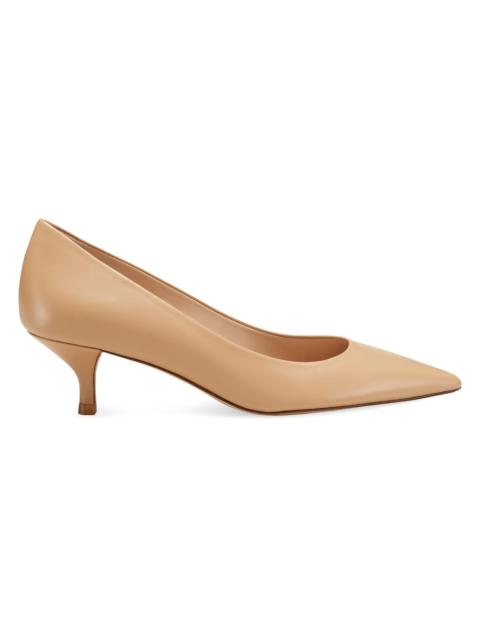 Stuart Weitzman Women's Power 50MM Leather Pumps - Adobe