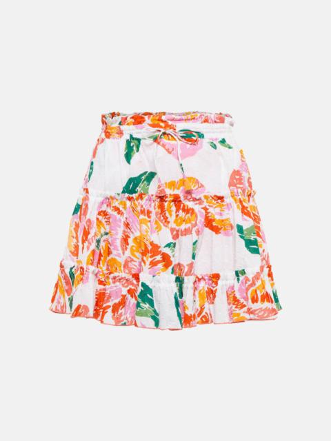 Poupette St Barth Clara printed cotton miniskirt